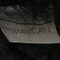 Marc Cain Cappotto di pelliccia intrecciata in nero