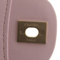 Chanel Classic Flap Bag Medium Leer in Roze