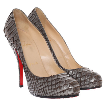 Christian Louboutin Pumps/Peeptoes Leather in Grey