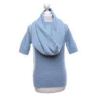 Max Mara Sweater & scarf in light blue-grey