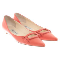 Jimmy Choo Ballerina's in Coral Red