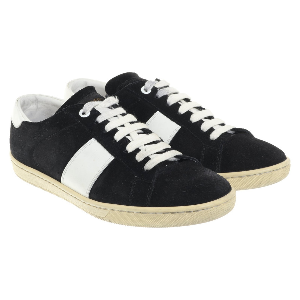 Saint Laurent Sneakers in Schwarz/Weiß