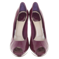 Christian Dior Peeptoes patent leather