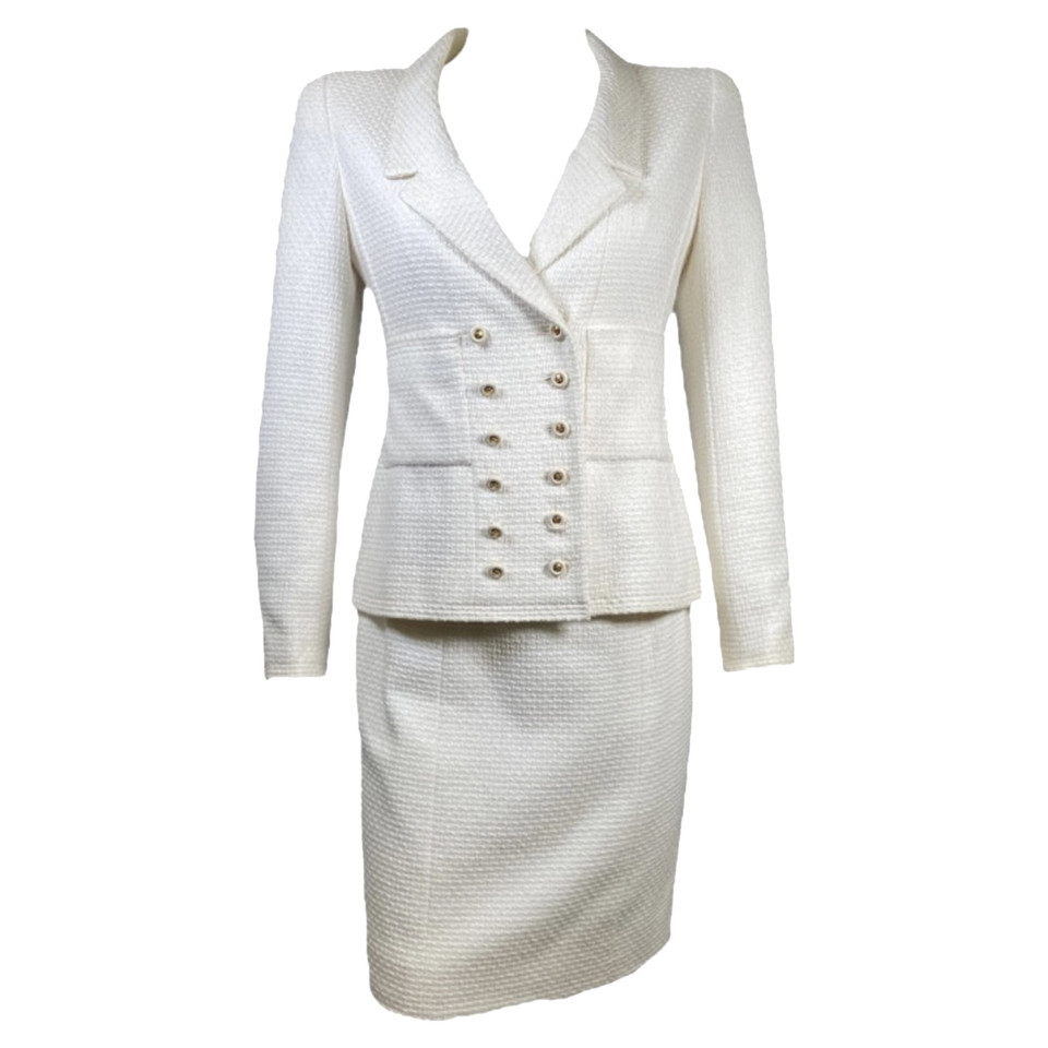 Chanel Kleid aus Baumwolle in Weiß