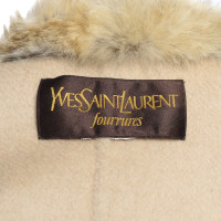 Yves Saint Laurent Manteau avec col en fourrure