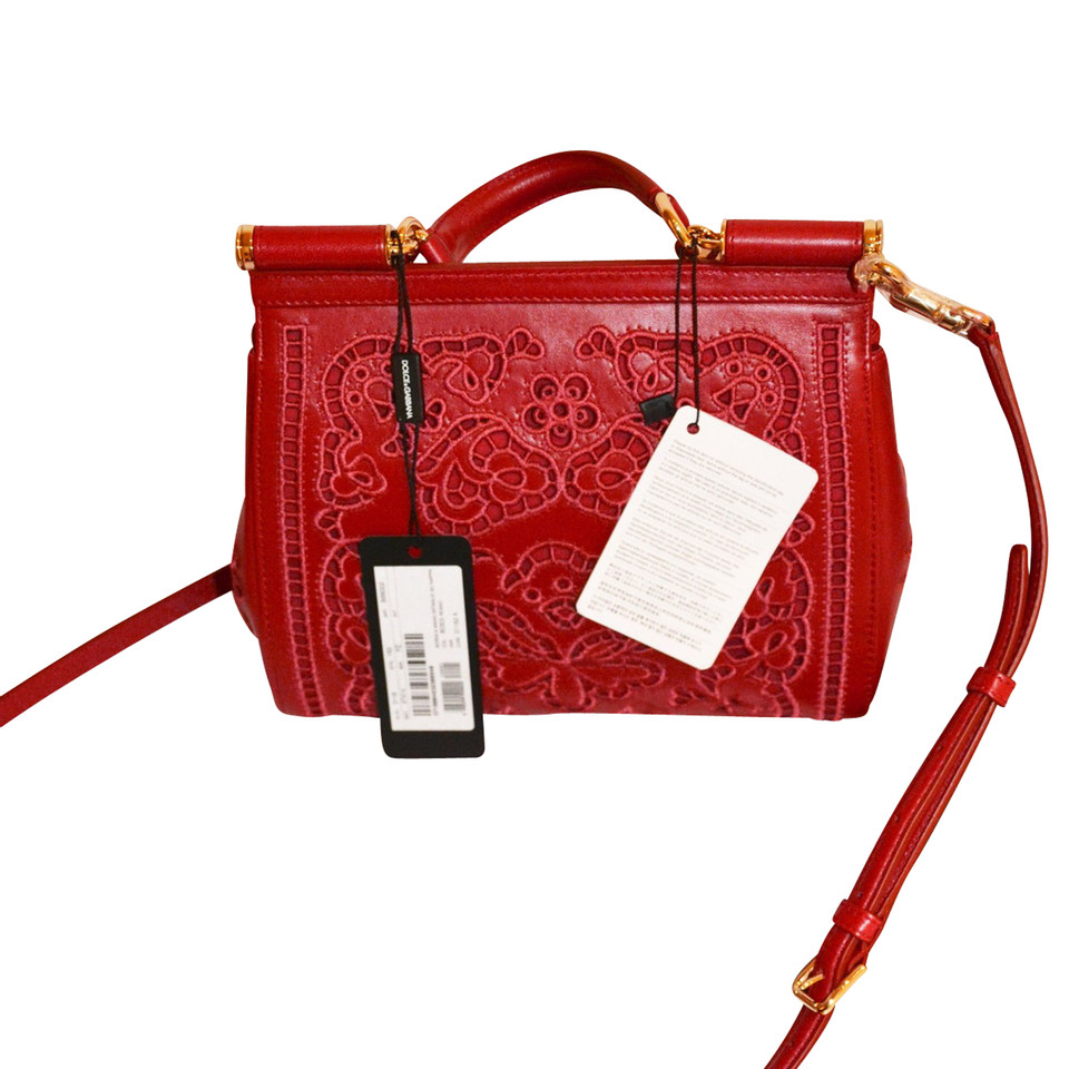 Dolce & Gabbana "Sicily Bag" in Rot