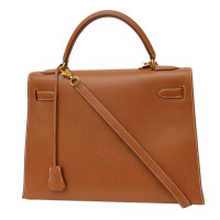 Hermès "Kelly Bag Sellier 32" in Cognacbraun