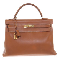 Hermès Kelly Bag 32 aus Leder in Braun