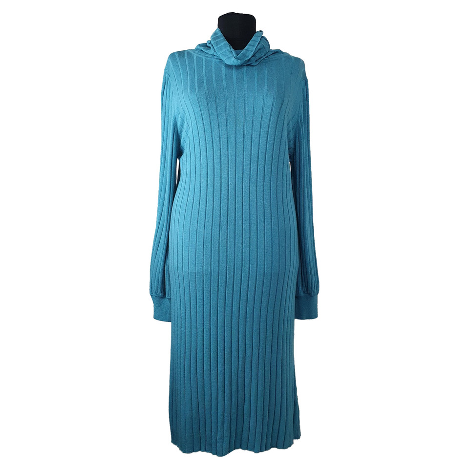 Marcel Ostertag Kleid aus Viskose in Blau