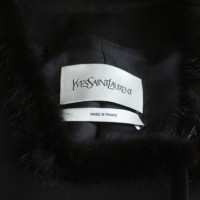 Yves Saint Laurent Blazer con dettagli in pelliccia visone