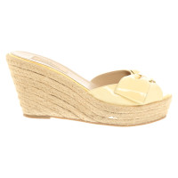 Valentino Garavani Wedges Patent leather in Yellow