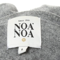 Noa Noa Gray cardigan with embroidery