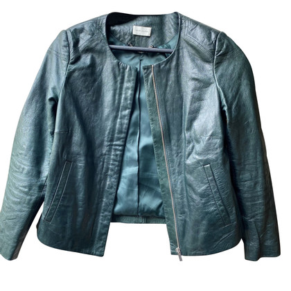 René Lezard Jacket/Coat Leather in Green
