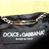 Dolce & Gabbana Leren jas geel