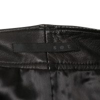 Set Leather skirt in black
