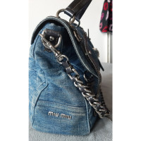 Miu Miu Handtas Denim in Blauw