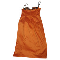 Just Cavalli Kleid aus Baumwolle in Orange