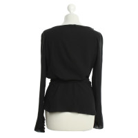 Hugo Boss Wikkel blouse in zwart