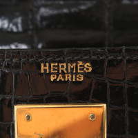 Hermès Kelly Bag 28 in Pelle in Nero