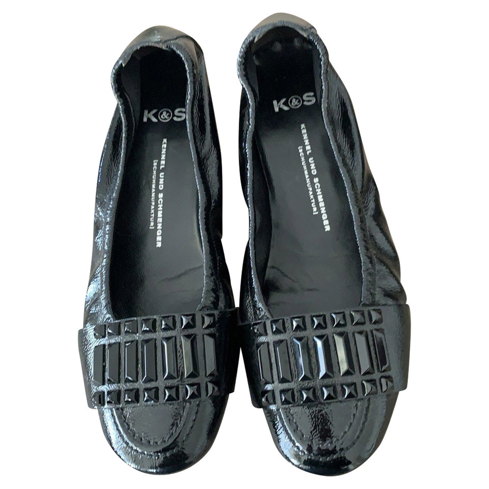 Kennel & Schmenger Slippers/Ballerinas Patent leather in Black