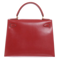 Hermès Kelly Bag 29 in Pelle in Rosso