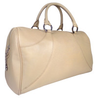 Bulgari Handtas Leer in Beige