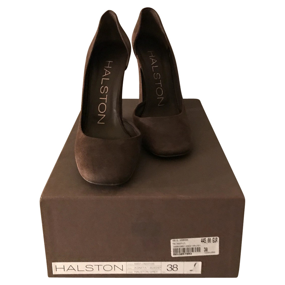 Halston Heritage Pumps/Peeptoes en Cuir en Marron