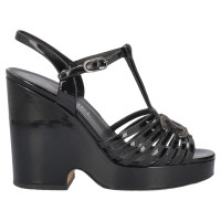 Chanel Wedges Leather in Black