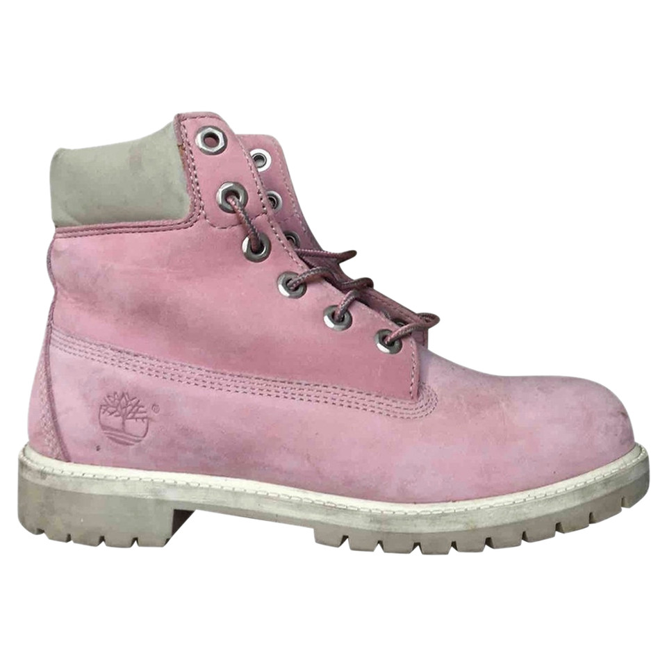 Timberland Chaussures à lacets en Cuir en Rose/pink