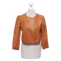 Cos Jacke/Mantel aus Leder in Braun