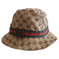 Gucci Hut/Mütze aus Baumwolle in Braun