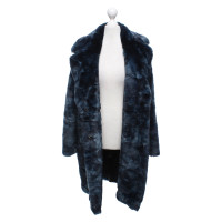 Marc Cain Blue faux fur jacket / coat