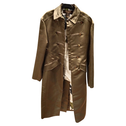 Louis Vuitton Jacke/Mantel aus Seide in Oliv