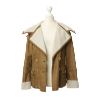 Marc Cain Leather jacket with Sheepskin lining