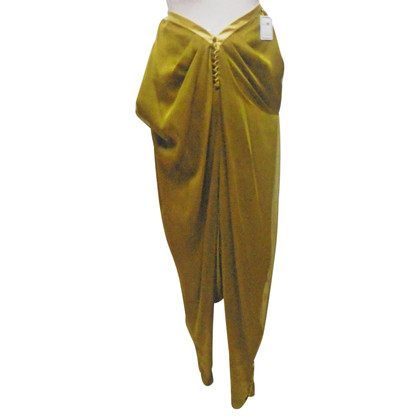 Christian Dior Suit Zijde in Goud