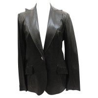 Christian Dior Anzug aus Leder in Schwarz