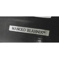 Manolo Blahnik Chaussons/Ballerines en Daim en Noir
