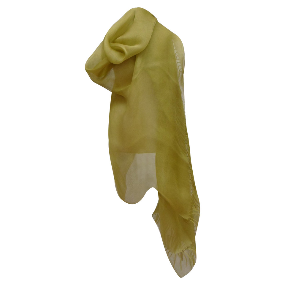 Donna Karan Silk scarf with fringes