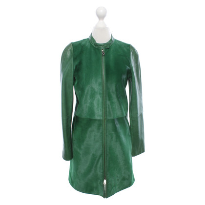 Emporio Armani Jacke/Mantel aus Leder in Grün