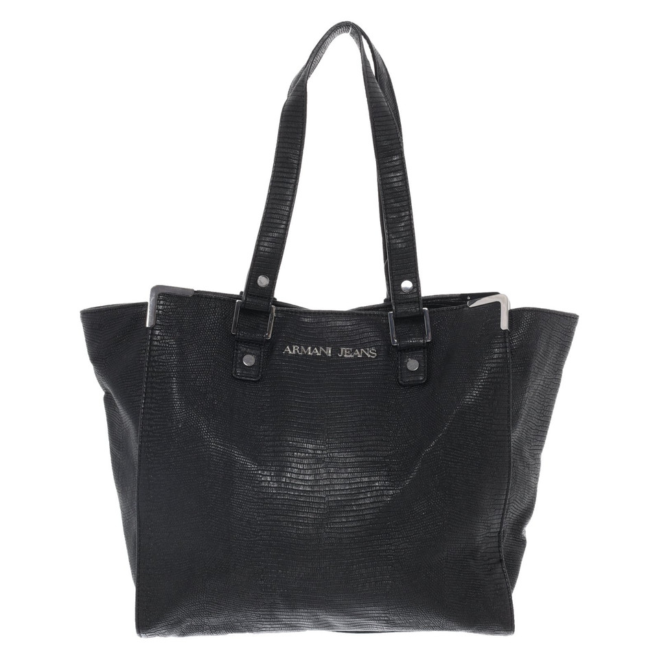 Armani Jeans Handbag Leather in Black
