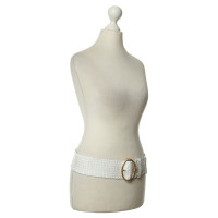 Prada Leather belt in white
