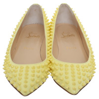 Christian Louboutin Yellow Ballerinas with rivets