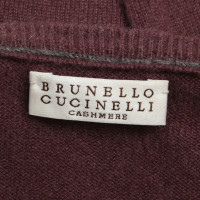 Brunello Cucinelli Kaschmir-Pullover in Bordeaux