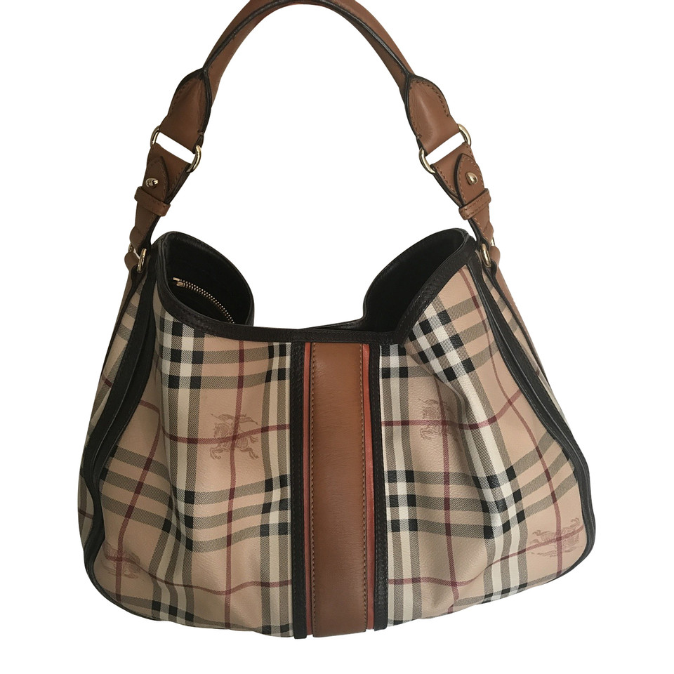 Burberry shoulder bag with leather inserts