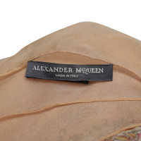 Alexander McQueen Sciarpa in seta con stampa teschio