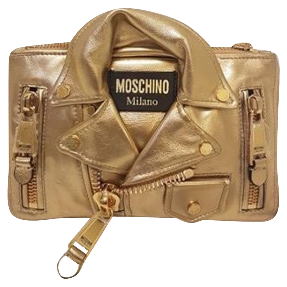 Moschino Or couleur clutch