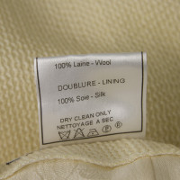 Christian Dior  Gonna midi in lana testurizzata in lana panna