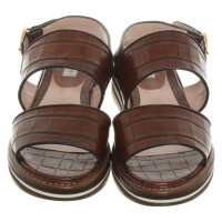 Max Mara Sandals Leather in Brown