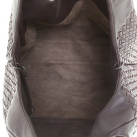 Bottega Veneta "Campana Bag Large" in donkerbruin