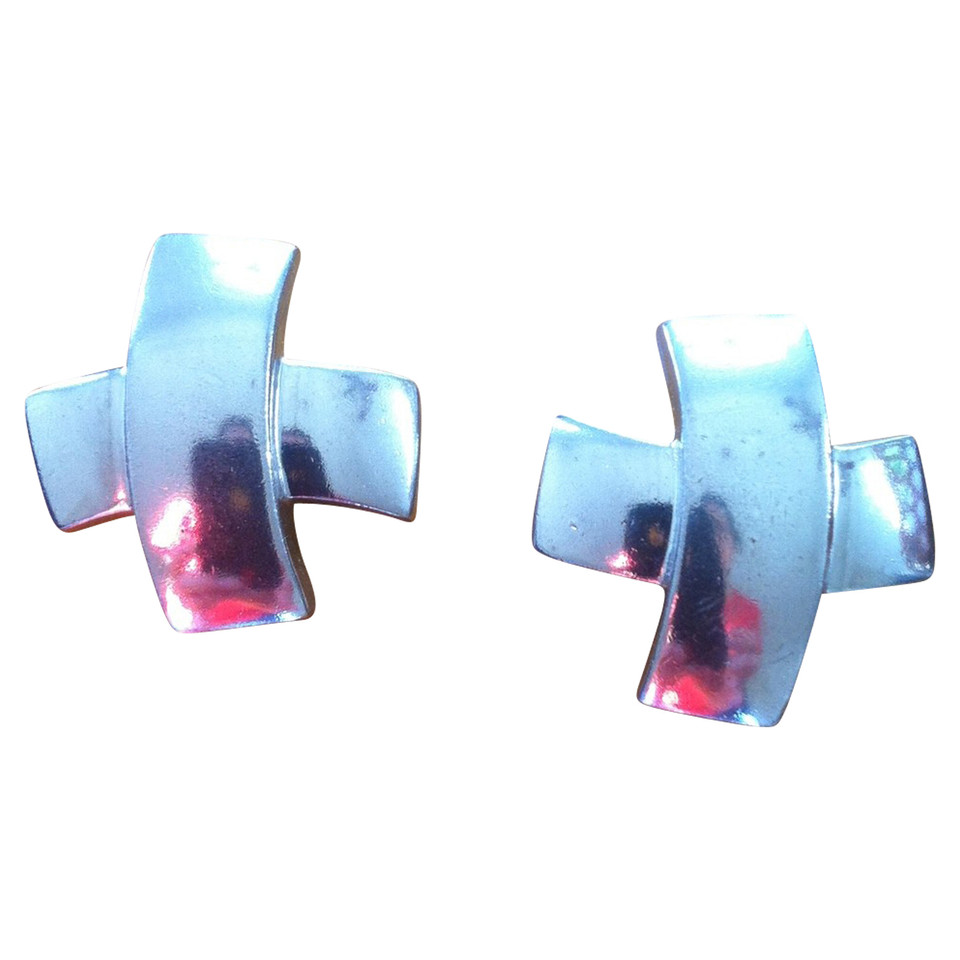 Cada Silver colored ear clips